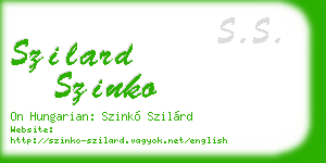 szilard szinko business card